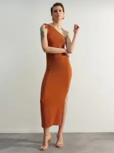 Trendyol Bodycon Side Slit Midi Dress