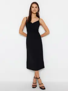 Trendyol Shoulder Strap Fit & Flare Midi Dress
