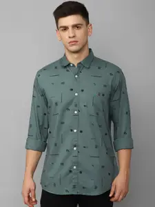 Louis Philippe Jeans Slim Fit Conversational Printed Pure Cotton Casual Shirt