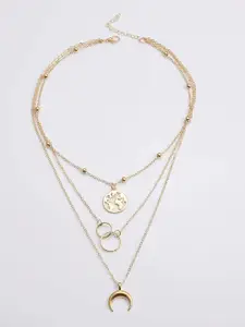 DressBerry Gold-Plated Minimal Layered Necklace