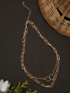 DressBerry Gold-Plated Minimal Layered Necklace