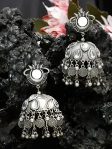 Sangria Textured Jhumka Earrings