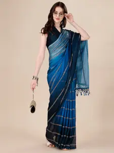 KALINI Embellished Sequinned Silk Blend Saree