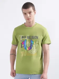 True Religion Graphic Printed Short Sleeves Pure Cotton T-shirt