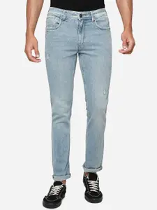 JADE BLUE Men Mid-Rise Slim Fit Low Distress Heavy Fade Stretchable Jeans