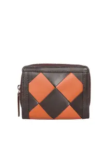 Hidesign Geometric Zip Around Leather Wallet