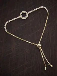 Kushal's Fashion Jewellery Gold-Plated Cubic Zirconia Wraparound Bracelet