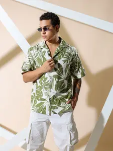 UNRL Relaxed Tropical Printed Casual Shirt