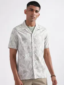 Antony Morato Floral Printed Cuban Collar Pure Cotton Casual Shirt