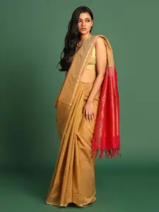 Indethnic Ethnic Motifs Zari Pochampally Saree