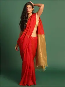 Indethnic Ethnic Motifs Zari Pochampally Saree