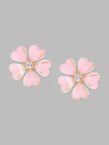 Globus Gold-Plated Floral Studs Earrings