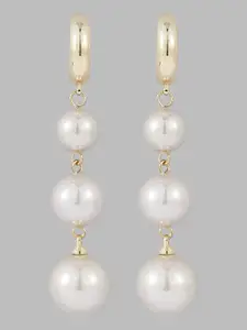 Globus Gold-Toned And White Gold-Plated Beaded Spherical Drop Earrings