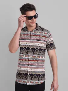 Majestic Man Slim Fit Ethnic Printed Pure Cotton Casual Shirt