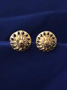 MEENAZ Gold-Plated Floral Studs Earrings