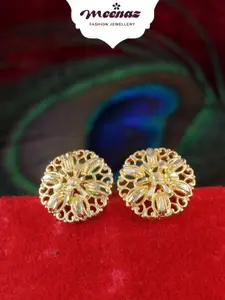 MEENAZ Gold-Plated Floral Studs Earrings