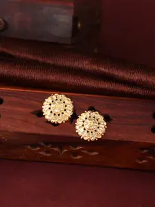 MEENAZ Gold-Plated Floral Drop Earrings