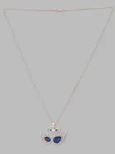 Globus Blue Rose Gold-Plated Necklace