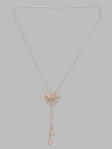 Globus White Rose Gold-Plated Necklace
