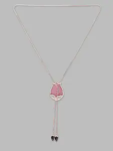 Globus Rose Gold & Pink Rose Gold-Plated Minimal Necklace