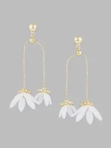 Globus Gold-Plated Floral Drop Earrings