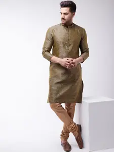 VASTRAMAY Men Woven Design Kurta with Churidar