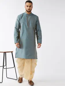 VASTRAMAY Woven Design Straight Kurta With Dhotipant