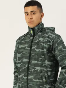 Sports52 wear Camouflage Printed Detachable Hood Designer Rain Jacket