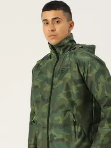 Sports52 wear Camouflage Printed Detachable Hood Rain Jacket