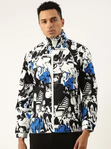Sports52 wear Men Printed Detachable Hood Rain Jacket