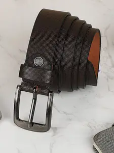 Roadster Men Brown Textured Leather Formal Belt