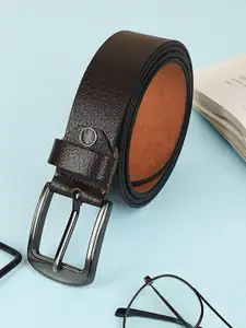 Roadster Men Brown Braided Leather Formal Belts