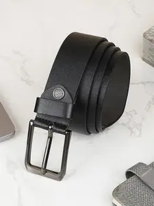 Roadster Black Men Textured Leather Formal Belt