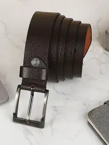 Roadster Brown Men Textured Leather Formal Belt