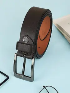 Roadster Brown Men Textured Leather Formal Belt