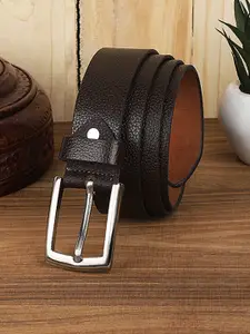 Roadster Brown Textured Leather Formal Belt