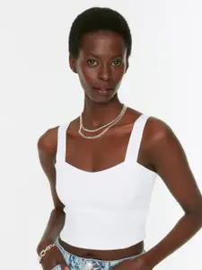 Trendyol Shoulder Straps Fitted Crop Top