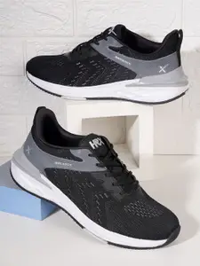 HRX by Hrithik Roshan Men Black & Grey Flyknit Textile Marking Running Shoes
