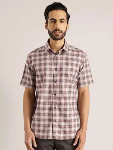 Indian Terrain India Slim Tartan Checked Pure Cotton Slim Fit Casual Shirt
