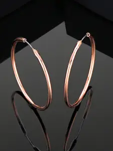 Estele Rose Gold-Plated Geometric Hoop Earrings