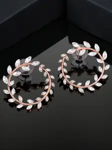 Estele Rose Gold-Plated Circular Hoop Earrings