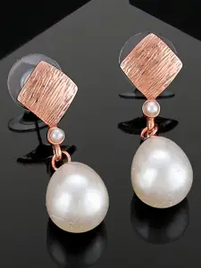 Estele Rose Gold-Plated Classic Drop Earrings