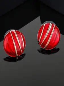 Estele Rose Gold-Plated Circular Stud Earrings