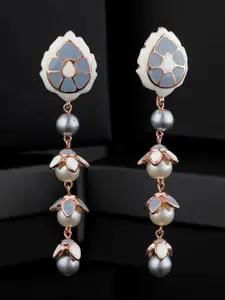 Estele Rose Gold-Plated Drop Earrings