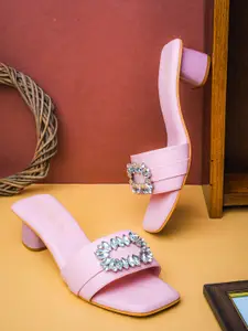 CORSICA Embellished Block Heels
