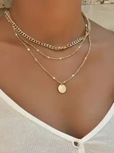 Shining Diva Fashion Silver-Plated Necklace