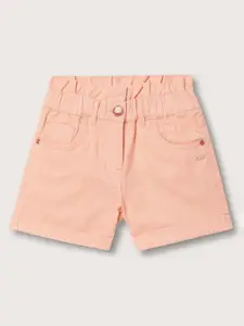 ELLE Girls Mid-Rise Pure Cotton Denim Shorts