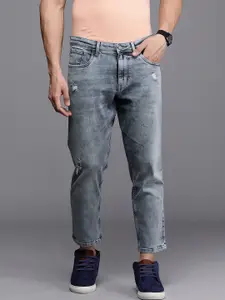 Allen Solly Sport Men Relaxed Fit Mildly Distressed Heavy Fade Stretchable Mid-Rise Jeans