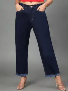 BAESD Women Jean Straight Fit High-Rise Cotton Jeans