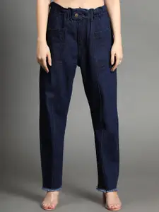 BAESD Women High-Rise Clean Look Cotton Boyfriend Fit  Jeans